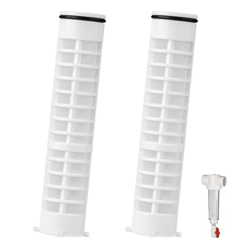 1-1/2" 100 Mesh Spin Down Sediment Filters Replacement (2PCS), FS1 1/2-100 Water Filter Screen, Spin Down 100 Sediment Filter Fit for Rusco Vu-Flow, Well Pump and Sprinkler Irrigation Filter-8" Long