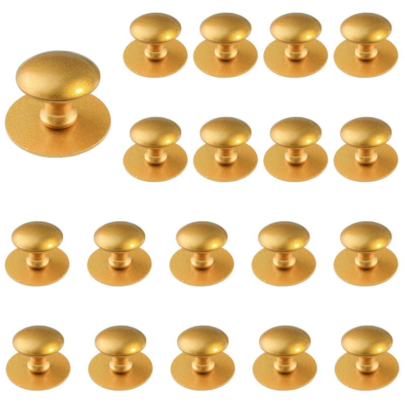 MOROBOR Adhesive Cabinet Knobs, 20pcs Self-Stick Instant Kitchen Pulls Stainless Steel Drawer Knob for Windows, Wardrobes, Cabinets, Drawers (Matter Gold) Matte Gold