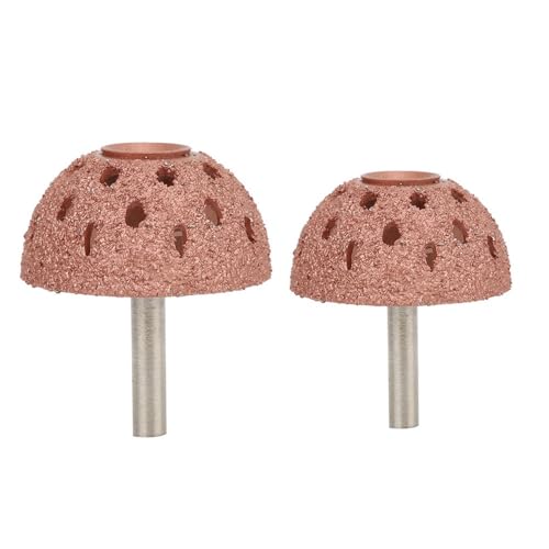 2 Pcs Tungsten Steel Bowl Buffing Wheels, 6mm Shank