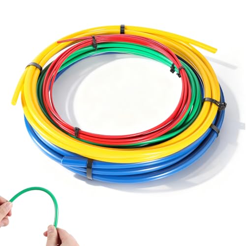 SHENLIU 4 Pcs 4M Conditioning Copper Tubing Pipe Extension 1/4" 1/2" 3/8" 5/8" Built-in Copper Tube Bending Strip Air Conditioning Pipe Bender Kit PE AC Coppers Tube Bending Strip