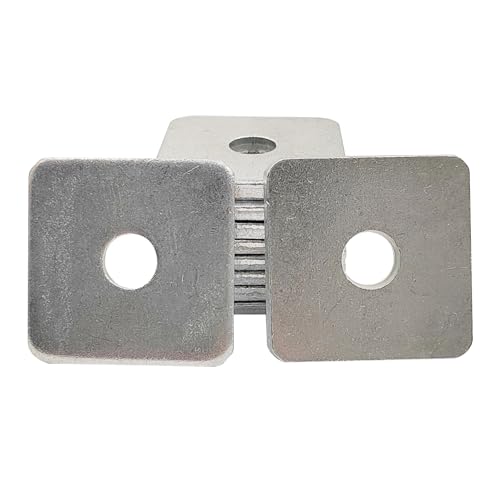 10 Pack Galvanized Square Strut Washer Plate, 1/2" ID 2"x2" Flat Washer 4.5mm Thick