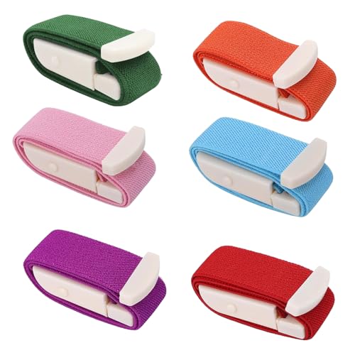 Pack of 6 Storage Tubes, Blood Drawing, Storage Hose, Vein Preservation, Blood Collection Set, Highly Flexible Tourniquet with Quick Closure, Medical Nurse Tourniquet for Camping, Hiking, Outdoor