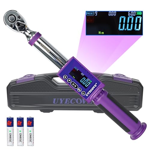 Digital Torque Wrench 3/8 Drive, (3.7-44.2 FT-LB/5-60N.M) ±2% High Accuracy Digital Torque Wrench, With Vibration, Buzzer and LED Alert 3/8-inch (3.7-44.2 Ft-lbs./5-60Nm)