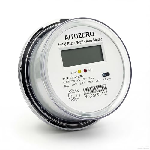 Digital Electric Sub Meters for Landlords, 120/240V CL200 Single Phase 3 Wire, Electricity Usage Meter, Power Energy Meter, kWh Sub Meter, ANSI Form 2S Electric Submeters for RV Power, Rental Units