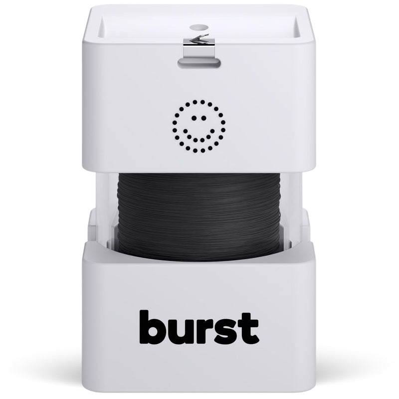 BURST Big Dental Floss Dispenser (273 Yards, XL Spool) | Mint Eucalyptus | Stain Absorbing & Woven Expanding Dental Floss with Xylitol Coating to Fight Cavities | Vegan | Paraben Free Tooth Floss