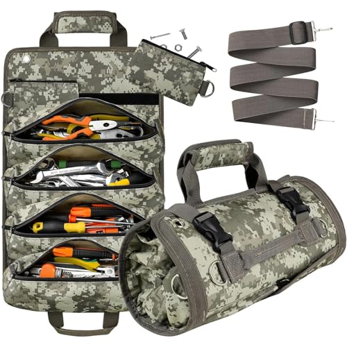 Electrician's Tool Bag Roll Up Portable Heavy Duty Motorcycle Organizer