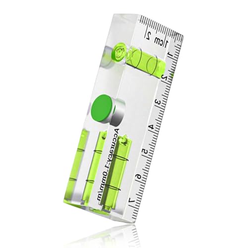 Magnetic Spirit Level, Acrylic Spirit Level, Small, Compact Dragonfly Spirit Level Tool for Horizontal and Vertical Measurements (75 x 25 x 15 mm) 75*25*15mm