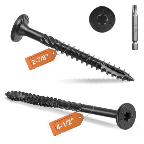 #14 Heavy-Duty Wood Screws Assortment Kit, 170Pcs Star Drive Decking Wood Screws, Rust Resistant Timber Screws for Log/Landscaping Wood (2-7/8",4-1/2")