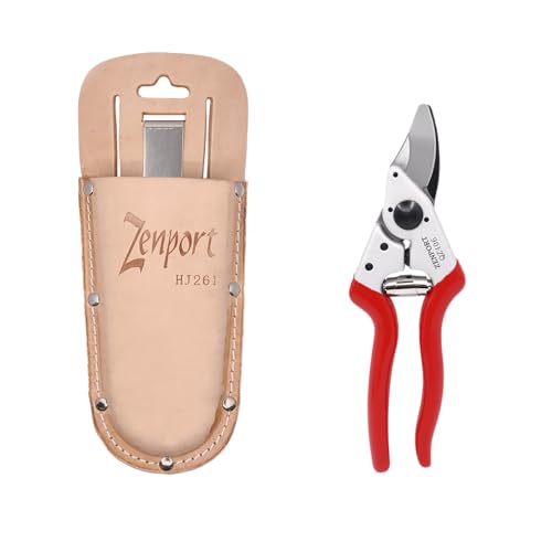 QZ406 Small Professional Pruner and HJ261 Leather Pruner Sheath