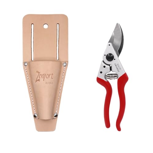 QZ408 Ergonomic Professional Pruner and HJ263 Leather Pruner Sheath