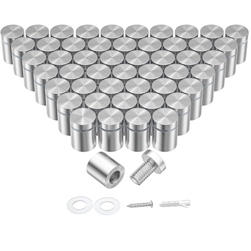 50 Pcs Stainless Steel Standoff Screws 3/4" x 3/4" Silver Stand Off 3/4 x 3/4 Inch 50