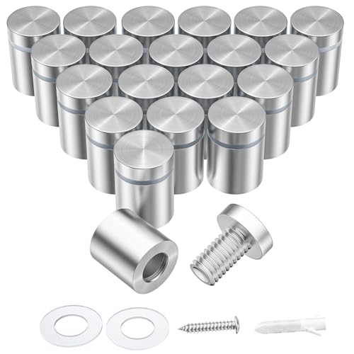 20 Pcs Stainless Steel Standoff Screws 3/4" x 3/4" Silver Stand Off 3/4 x 3/4 Inch 20