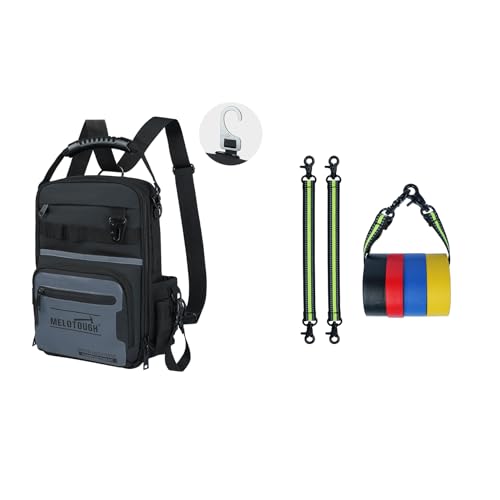 MELOTOUGH Small Tool Backpack for Men 30 Multi-Storage Pockets Heavy Duty Tool Bag Backpack, Tape Thong Electrical Tape Holder with Snap Hooks