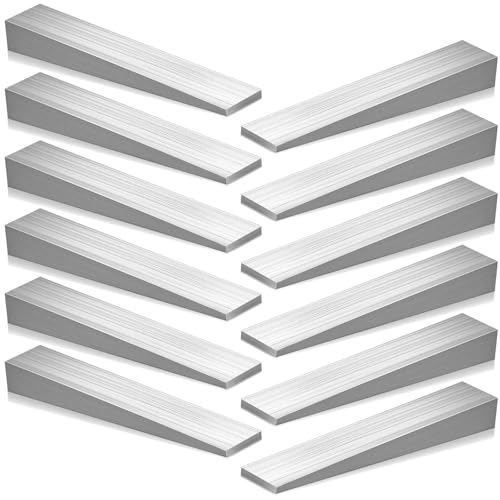 12 Pcs Steel Flange Wedges Beveled Washers Right Angle Wedges Triangular Metal Gaskets Shims for Lathes, Welding Machines Equipment (4.02'' X 0.71'' X 0.5'') 12 4.02'' x 0.71'' x 0.5''
