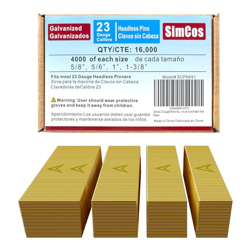 23 Gauge Headless Pin Nails 5/8",5/6",1",1-3/8", 16000-Pack 5/8"+5/6"+1"+1-3/8" --16000 pcs