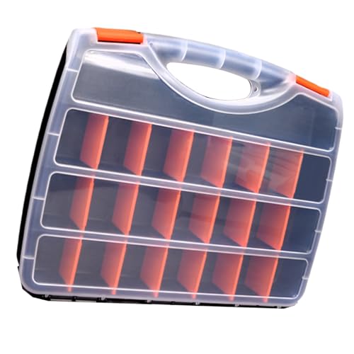 Transparent Tool Organizers Boxes Adjustable Compartments Secure Latches Ergonomic Handle for Hardware Accessori C