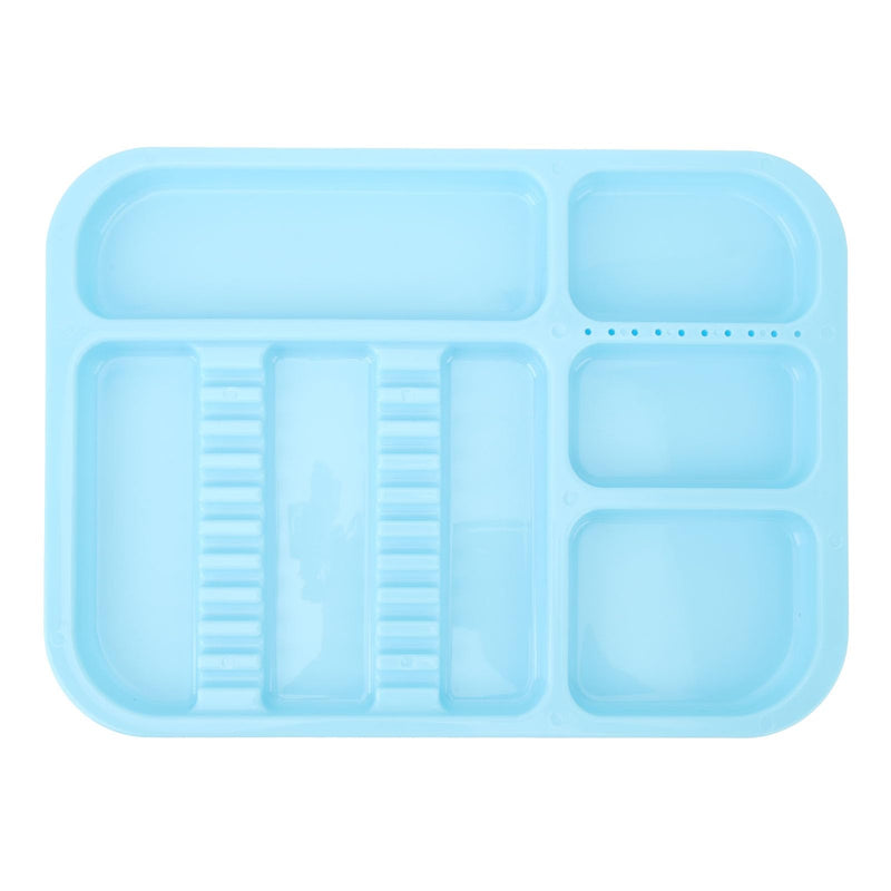 Tray for Oral Instruments, Divided Plastic Oral Cavity Instrument Tray, Organised Storage Holder for Dental Tools, Instruments, Cosmetic (Blue)
