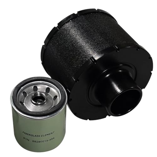 Filter Kit (88290014-484 Oil Filter + 88290014-485 Air Filter) Maintenance Kit, Fits for Air Compressor Replacement Filter Part