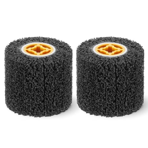 Therwen 2 Pcs 40 Grit Burnishing Wheel Surface Conditioning Tool