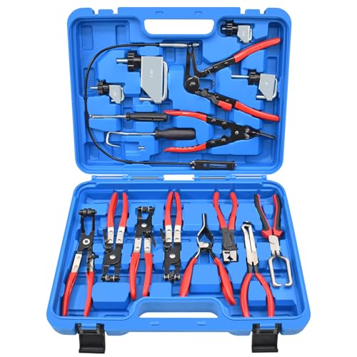 16 Pcs Hose Clamp Pliers Set, Hose Clamp Removal and Installation Tool 16pcs