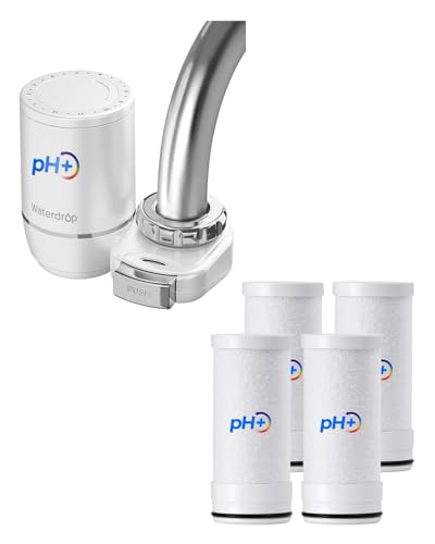 Waterdrop FC-02 Alkaline Water Filter for Sink Faucet with 4 Filters White Alkaline-4 Filters