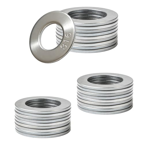 30-Pack 7/16" 316 Stainless Steel Flat Washers