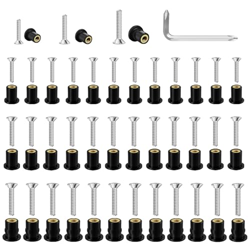36Pairs M4 M5 M6 Rubber Well Nuts with Screw for Kayak Boat Marine