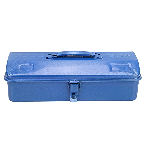 Thickened Metal Tool Box, Portable Empty Toolbox with Handle, Self Locking Buckle, Multifunction Heavy Duty Trunk Tool Storage Organizer for Home, Garage, Workshop (37 * 16 * 11 (350)) common