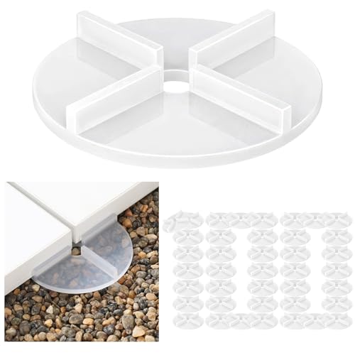 FoldTier 100 Pcs 1/8" Tile Spacers Plastic Tile Spacers Cross Leveling Ceramic Spacer Ceramic Installation Tools for Patio, Driveway, Walkways, Pool Deck Installation
