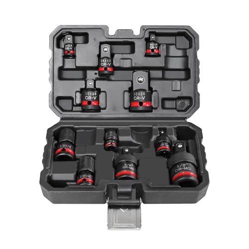 11-Piece Impact Socket Adapter Set, 1/4" 3/8" 1/2" Drive