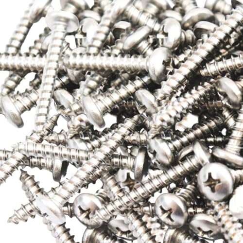 180 Piece Truss Head Stainless Steel Screw Set for Dock Bumper Installation Marine Grade 10 x 1-1/4 Inches SS 180