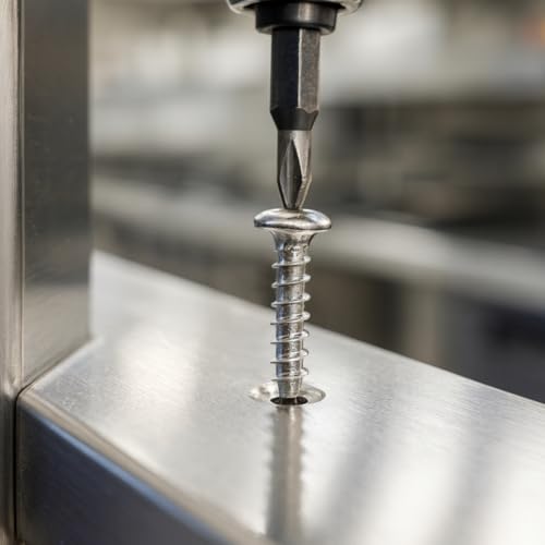 180 Piece Truss Head Stainless Steel Screw Set for Commercial and Restaurant Kitchen Marine Grade 10 x 1-1/4 Inches SS 180