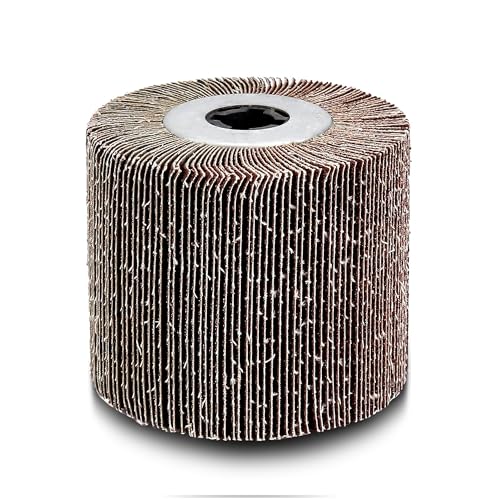 Flap Sanding Drum 4.5"x4", 120 Grit, Aluminum Oxide, 3/4" Arbor A2 Fine Medium