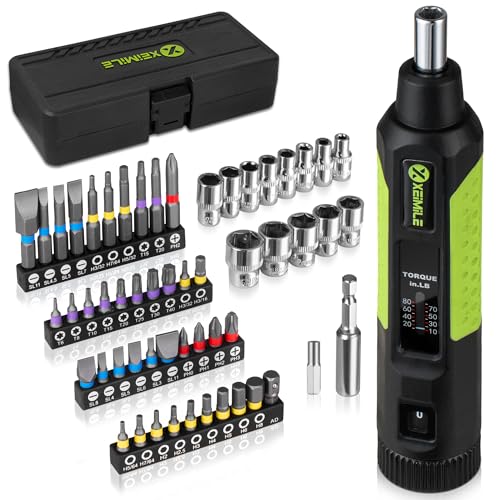 56Pcs Torque Screwdriver, 10-80In-lb for Maintenance, Gunsmithing 56Pcs