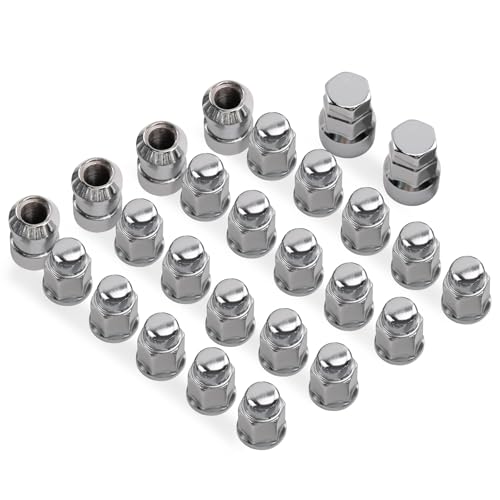 M14x1.5 20+6 Lug Nuts & Wheel Lock kit Compatible with RAM 1500 2500 3500 2013-2021 & Yukon XL 2500 2003-2013 & Tundra 2008-2013 M14x1.5