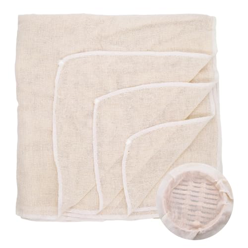 Pack of 8 Straining Cloths 60 x 60 cm Cheesecloth Beige Cheesecloth Straining Cloth Muslin Cloth Kitchen Straining Cloths Washable Cheese Cloth Filter Cloth for Juice Cheese Tea Nut Milk Soup
