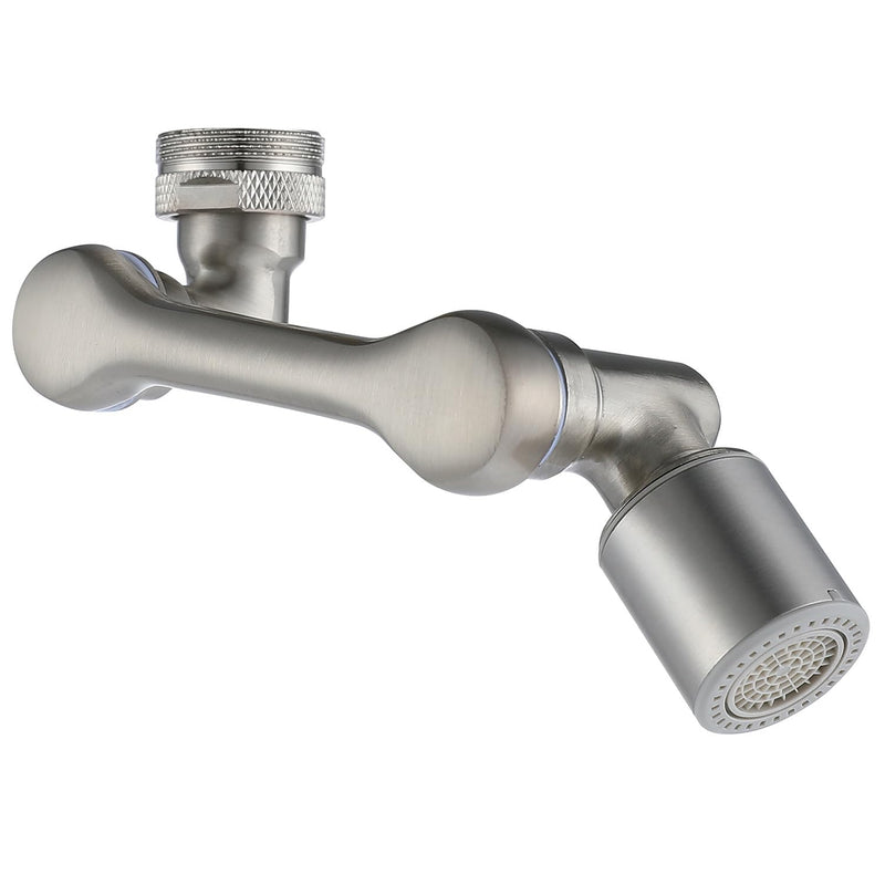 1080 Degree Rotating Faucet Extender Kitchen Sink Aerator Extension Brushed Nickel 1