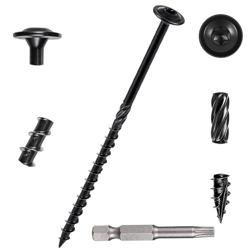 100 PCS #14 x 5” Lag Screws Heavy Duty Construction Screw #14x5" Black 100