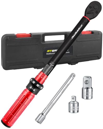 ATsafepro 3/8" Drive Click Torque Wrench 5-50 Ft-lb, +/-3% Accuracy