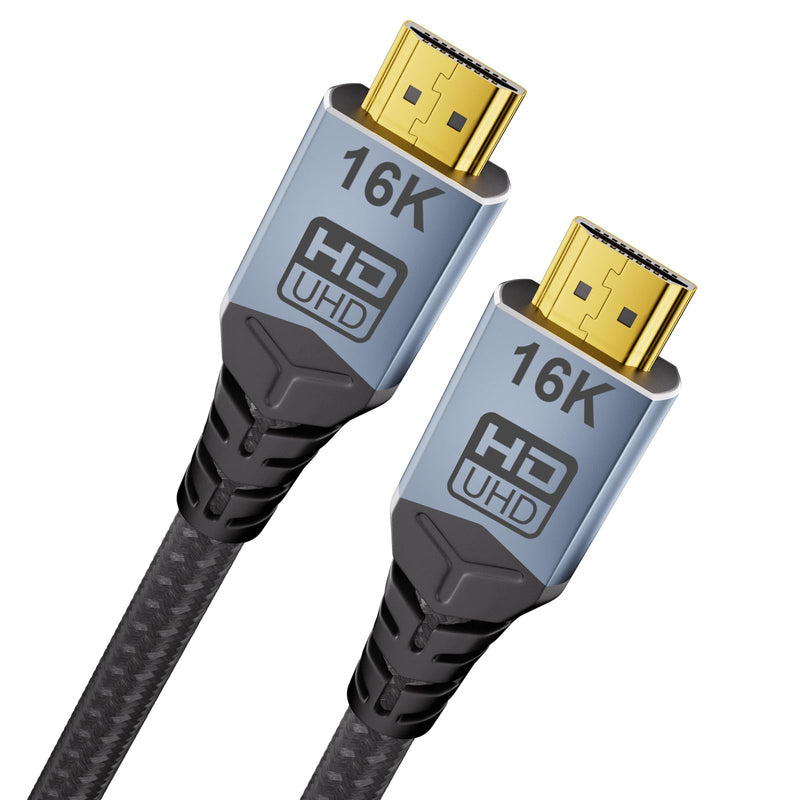 hdmi 2.2 Cable 6.6ft,16K HDMI Cable 96Gbps, Ultra High Speed HDMI 2.2 Cable, 16K@60Hz 8K@120Hz 4K@480Hz HDCP 2.2&2.3, Dynamic HDR, eARC,DTS:X, Compatible with Roku TV/HDTV/Blu-ray/Projector 2M/6.6FT