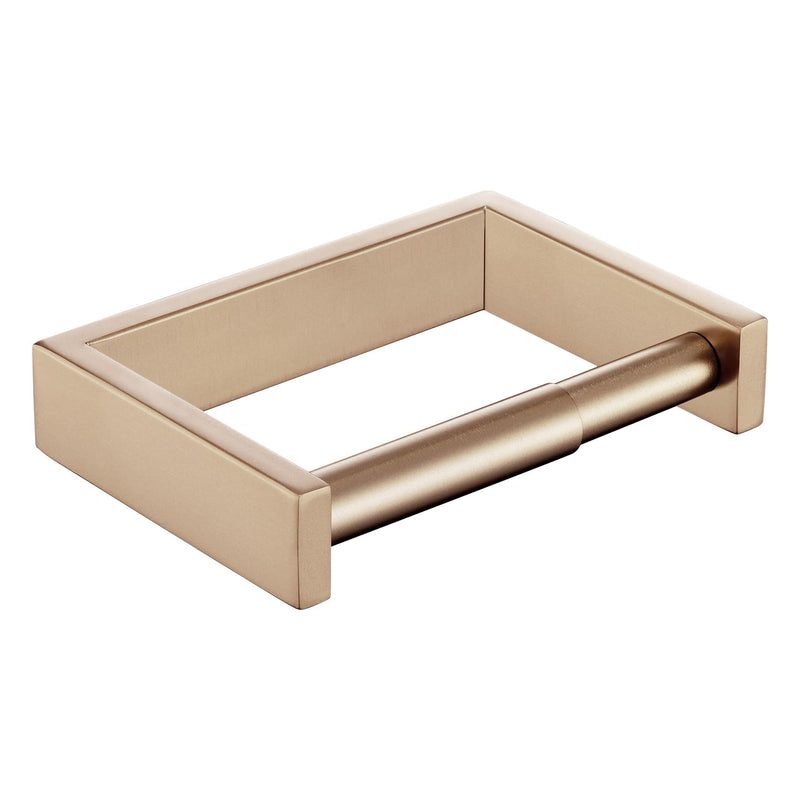 KOKOSIRI Toilet Paper Holder Spring Loaded Bathroom Toilet Roll Holder Wall Mount Champagne Bronze Stainless Steel B2011CPG Without Shelf