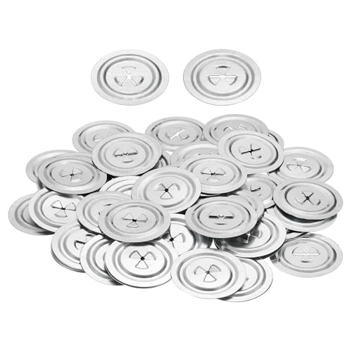 200Pcs Self Locking Washers (2 Inch) for Perforated Insulation Pins - Galvanized Iron Metal, Round Flat Plaster Washer for Wall/Ceiling 200