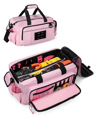 Pink Tool Bag for Women, 16 Inches Tool Storage Organizer Box