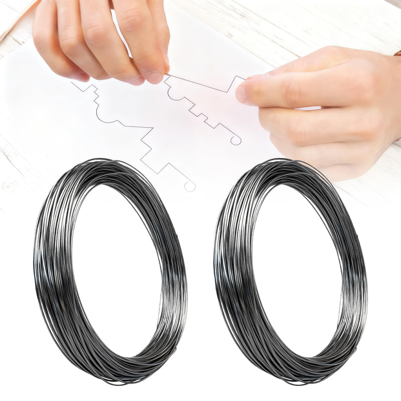 Exercise Wire for MedAT-Z 2025 - Thick Wire for Bending, Wire Thick Practical Material for Training, Training Wire for Selection Test, Stable for Precise Shaping, Easy to Cut to Size, 15.5 mx 2 Rolls