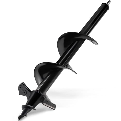 Auger Drill Bit for Planting - 4"X16" Heavy-Duty Auger Post Hole Digger for Fence - 3/8" Hex Drive Drill 4"X16"(Upgraded)
