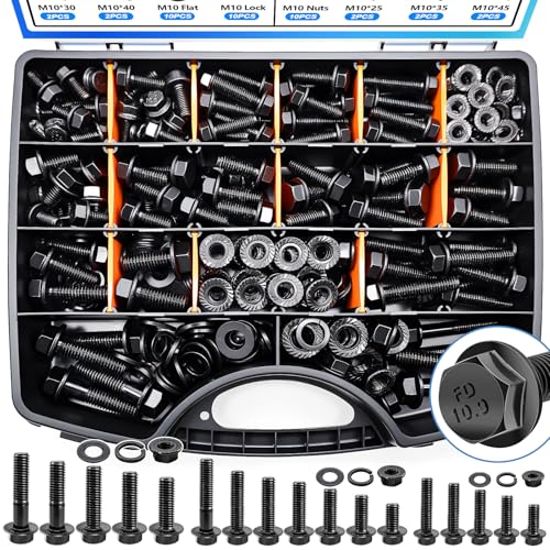 2285PCS M2 M3 M4 M5 Metric Screw Assortment Kit + 400Pcs Metric Flange Bolt Assortment, Nuts and Bolts Assortment Kit