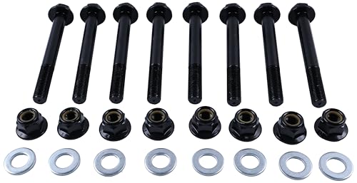 8 Kits Front A-Arm Bolt, Nut, Washer 7519043 7518560 7547333 Compatible with Polaris Ranger 400 500 570 800 900 1000