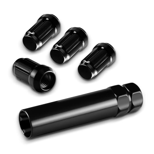 20pcs M12x1.25 Spline Lug Nut with 1 Socket Key Fit for Altima Rogue Pathfinder Xterra 350Z 370Z/Subaru Outback Forester, Infinit G35 G37, Closed End Conical Seat Lugnut for Aftermarket Wheel