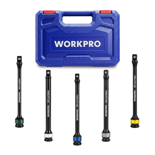 WORKPRO 5-Piece 1/2" Drive Torque Stick Set with Storage Case