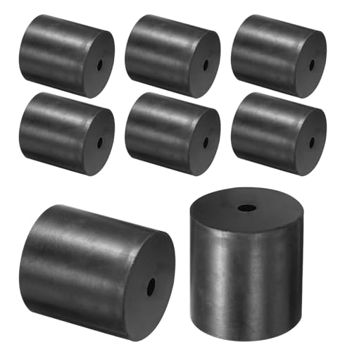 8PCS Rubber Spacers 50mm OD 8mm ID 50mm Height Round Anti Vibration Spacer Rubber Bushing Grommets Thick Rubber Washers for Home Car Accessories 50mm ODx8mm IDx50mm Thick 8
